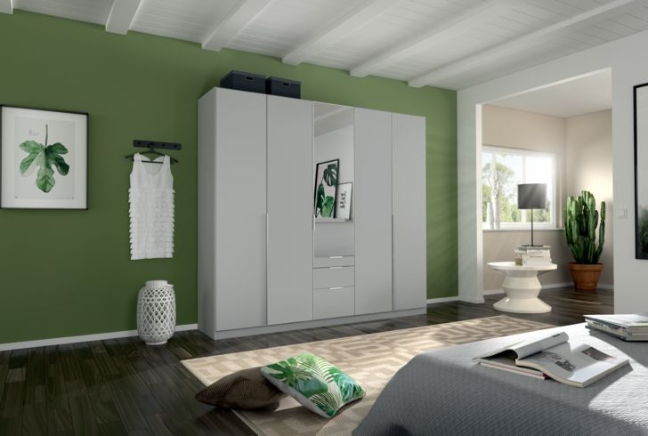 Product photograph of Rauch Alabama 226cm Silk Grey 5 Door Combi Wardrobe from Choice Furniture Superstore.
