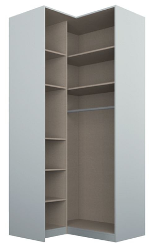 Product photograph of Rauch Alabama 100cm Silk Grey 2 Door Corner Wardrobe from Choice Furniture Superstore.