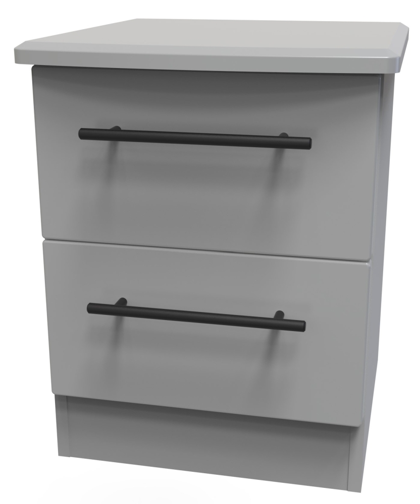 Product photograph of Beverley 2 Drawer Bedside Cabinet from Choice Furniture Superstore.