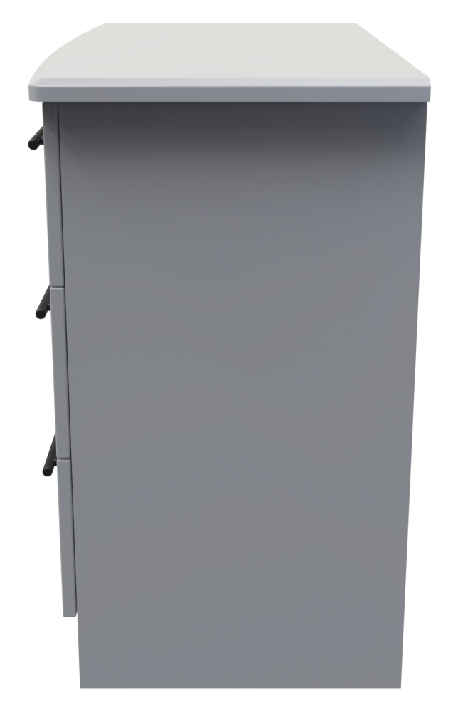 Product photograph of Beverley Grey 3 Drawer Small Chest from Choice Furniture Superstore.