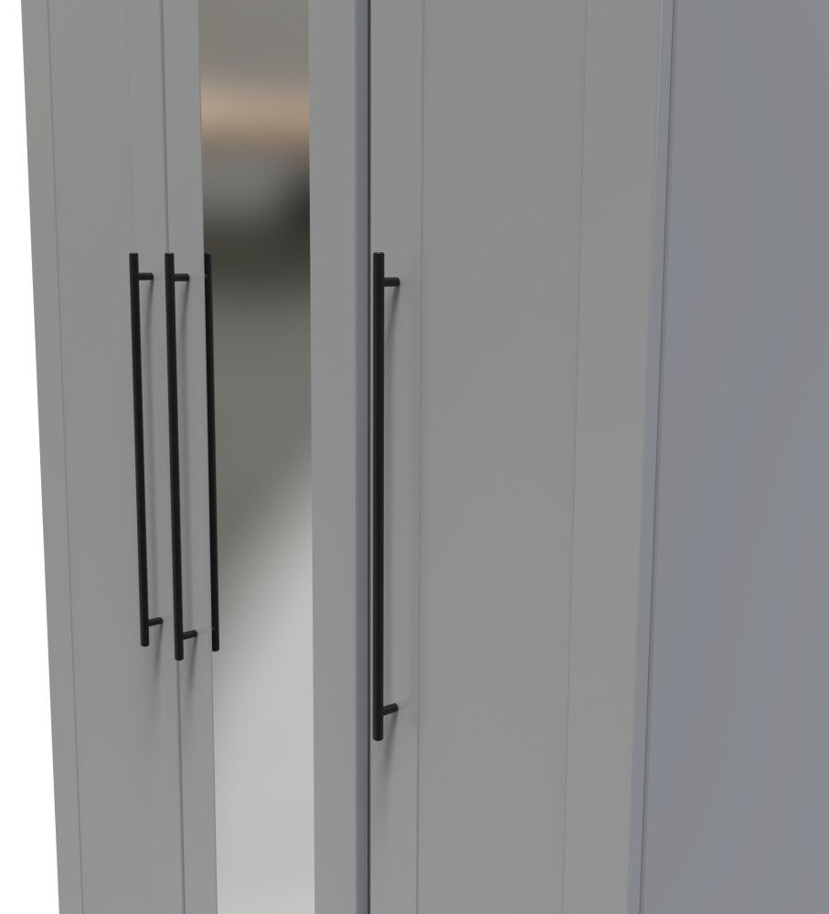Product photograph of Beverley 3 Door Tall Mirror Wardrobe from Choice Furniture Superstore.