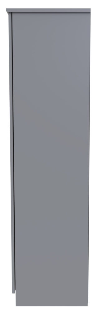 Product photograph of Beverley Grey 3 Door Tall Triple Wardrobe - 1 Mirror from Choice Furniture Superstore.