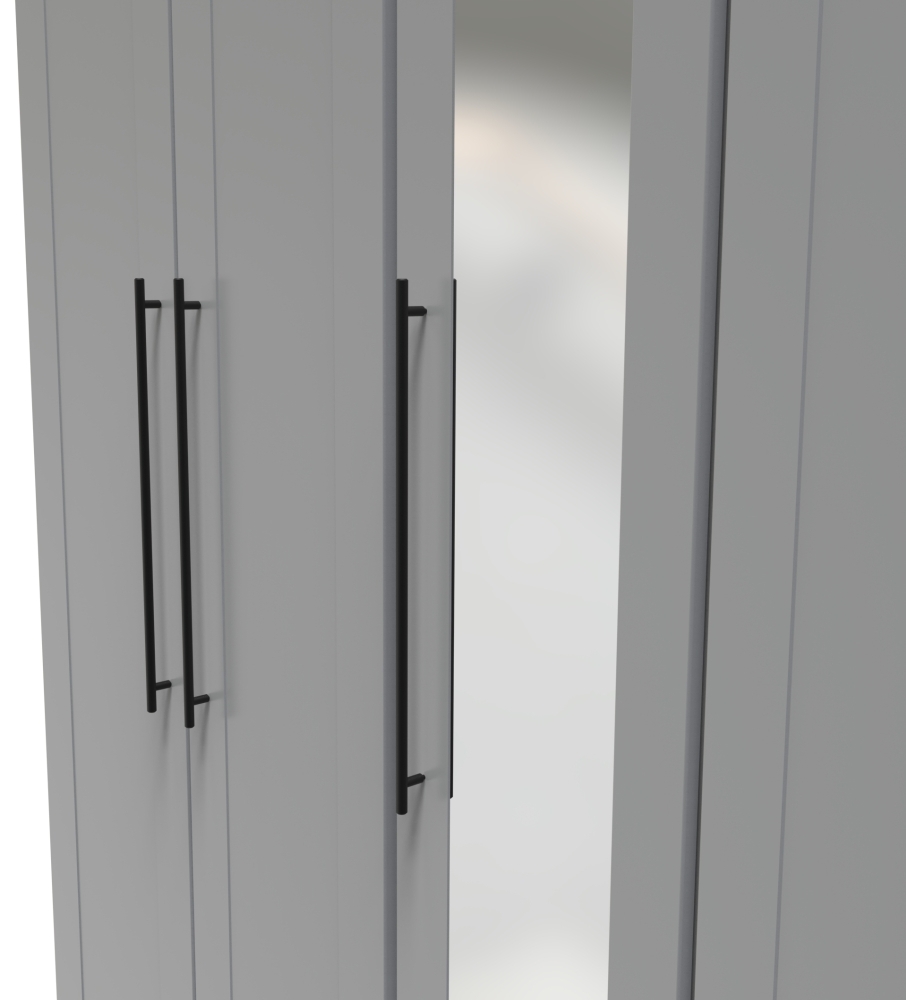 Product photograph of Beverley 5 Door Tall Mirror Combi Wardrobe from Choice Furniture Superstore.