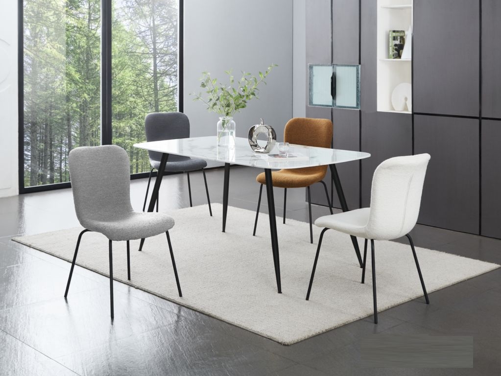 Product photograph of Set Of 4 Oliver Dark Grey Fabric Dining Chair from Choice Furniture Superstore.