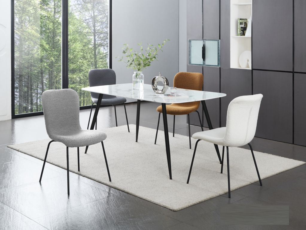 Product photograph of Oliver Dining Chair Velvet Fabric Upholstered With Black Metal Legs Set Of 4 from Choice Furniture Superstore.