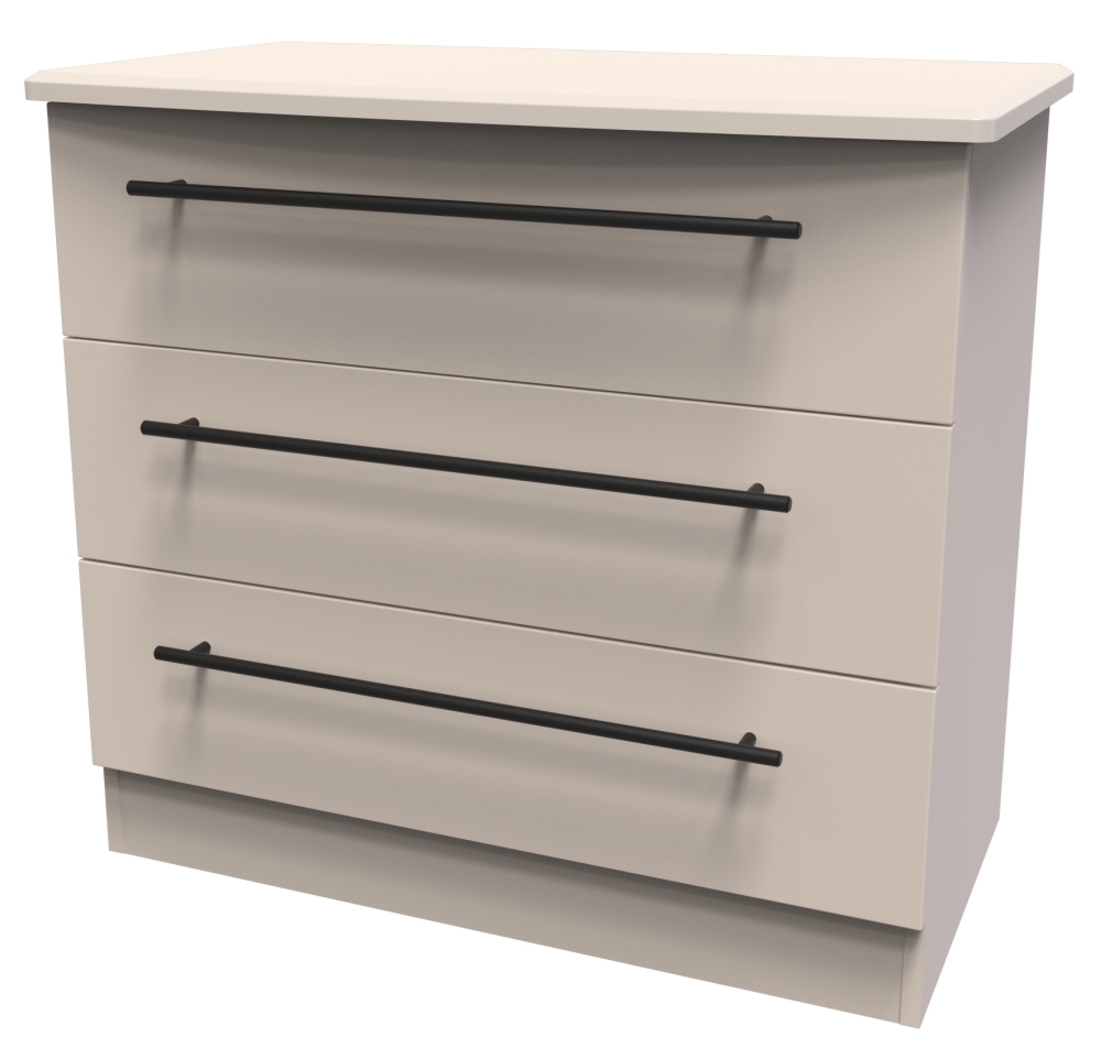 Product photograph of Beverley Kashmir 3 Drawer Chest from Choice Furniture Superstore.