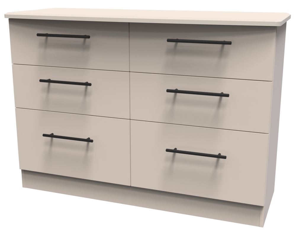 Product photograph of Beverley Kashmir 6 Drawer Midi Chest from Choice Furniture Superstore.