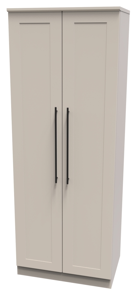 Product photograph of Beverley Cashmere 2 Door Plain Tall Wardrobe from Choice Furniture Superstore.