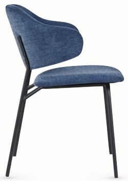 Product photograph of Set Of 4 Blake Navy Fabric Dining Chair from Choice Furniture Superstore.