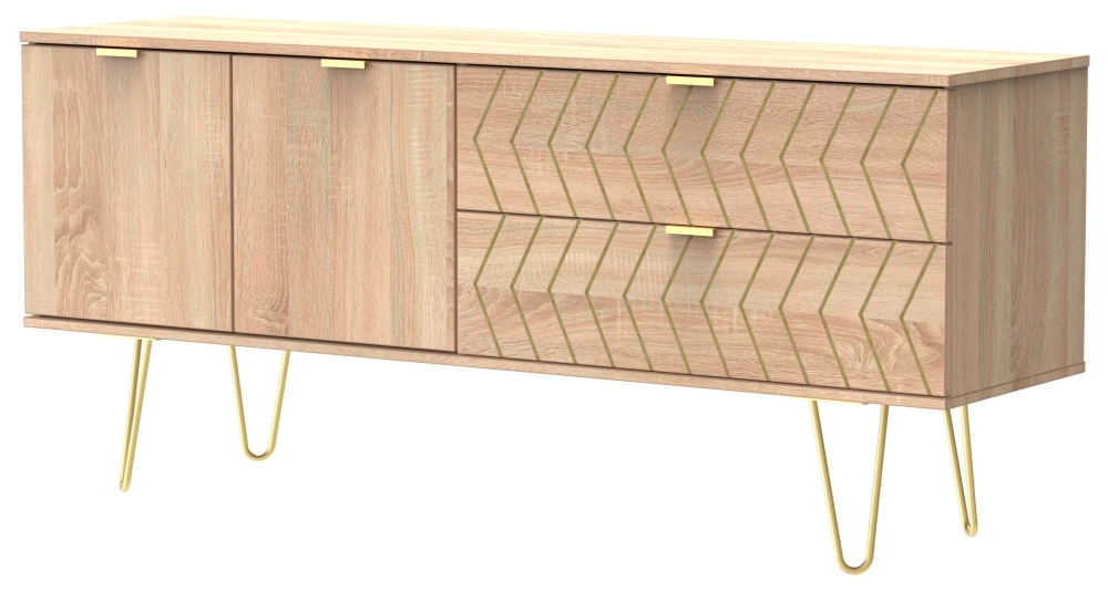 Product photograph of Jigsaw Sideboard Unit With Hairpin Legs from Choice Furniture Superstore.
