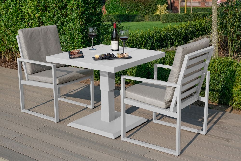 Product photograph of Maze Amalfi 3 Piece Bistro With Gas Lift Rising Table from Choice Furniture Superstore.