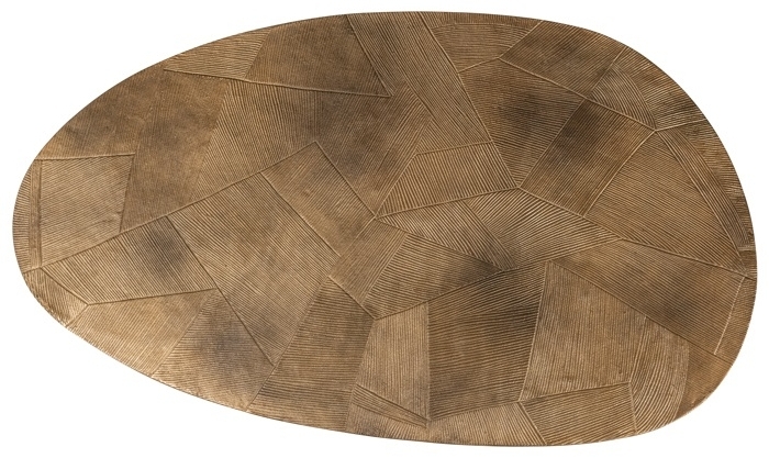 Product photograph of Tulum Brushed Gold Coffee Table from Choice Furniture Superstore.