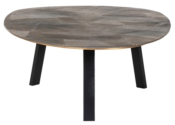 Product photograph of Tulum Brushed Gold Coffee Table from Choice Furniture Superstore.