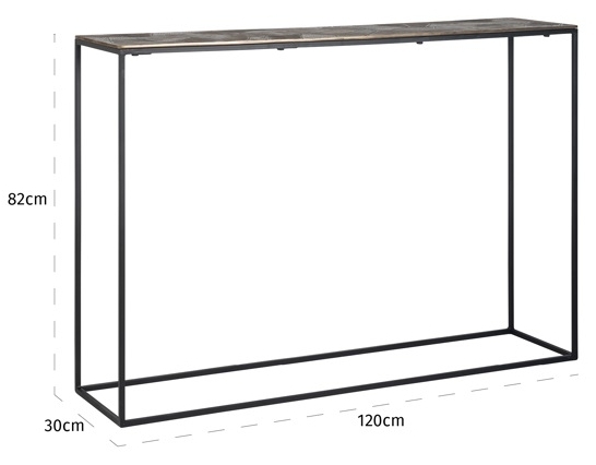Product photograph of Tulum Brushed Gold Console Table from Choice Furniture Superstore.