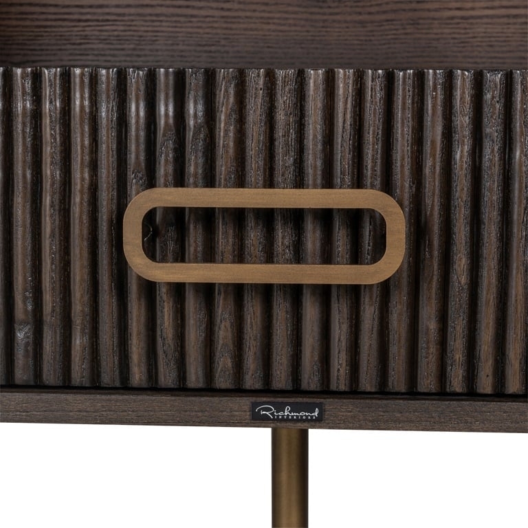 Product photograph of Luxor Brown Fluted Ribbed Tv Unit 181 5cm W With Storage For Television Upto 65in Plasma from Choice Furniture Superstore.
