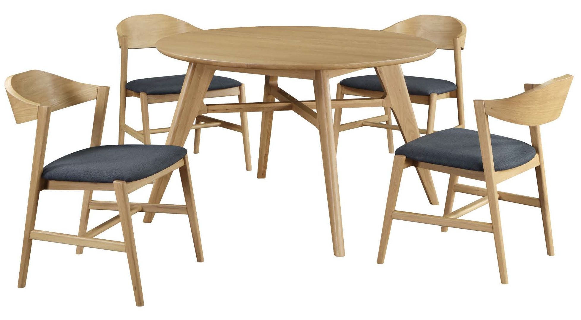 Product photograph of Carrington Scandinavian Style Oak Dining Table 120cm Seats 4 Diners Round Top from Choice Furniture Superstore.
