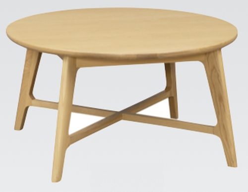 Product photograph of Carrington Scandinavian Style Oak Round Coffee Table from Choice Furniture Superstore.