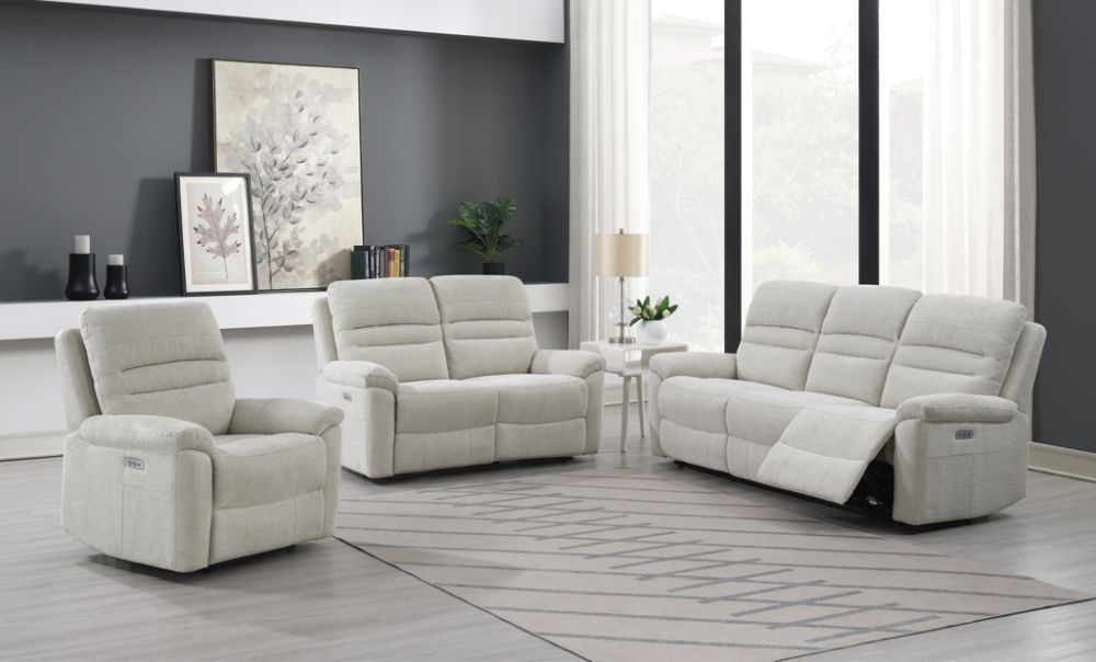 Product photograph of Belford Beige Fabric 3 2 Recliner Sofa Suite from Choice Furniture Superstore.