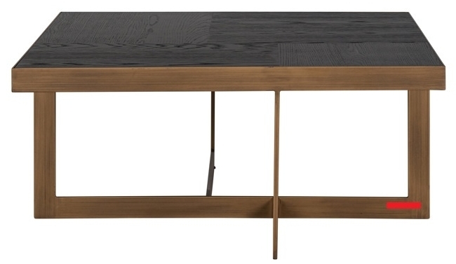 Product photograph of Cambon Oak Tray Top Square Coffee Table With Metal Frame from Choice Furniture Superstore.
