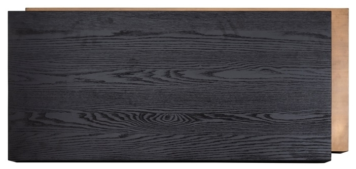 Product photograph of Cambon Dark Oak And Brass Layered Coffee Table from Choice Furniture Superstore.