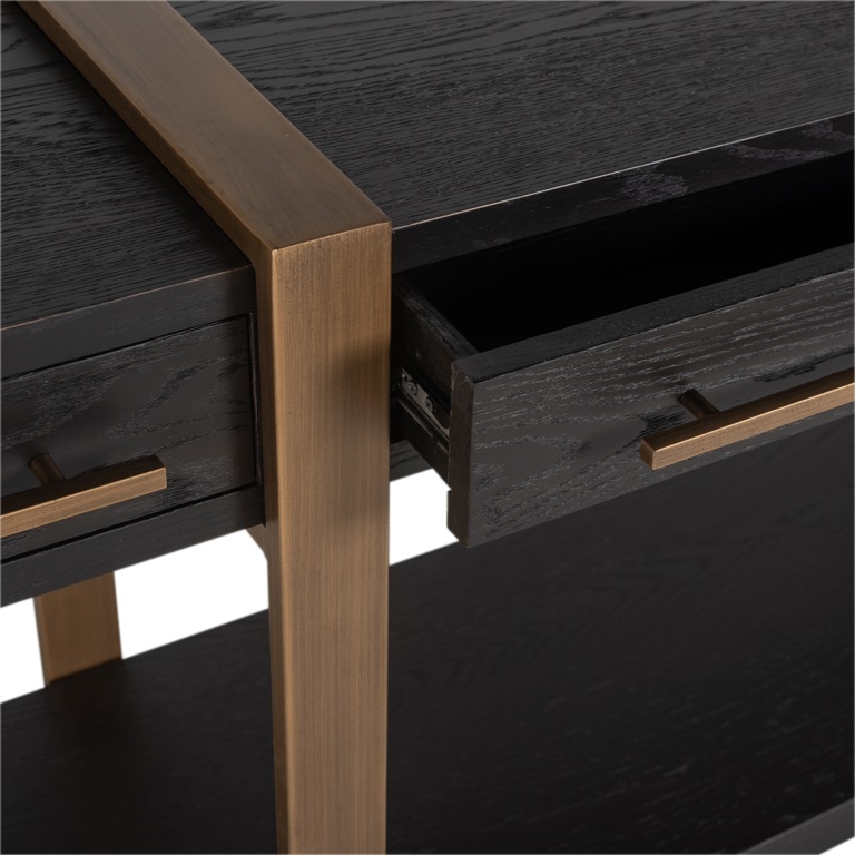 Product photograph of Cambon Dark Coffee Large Console Table 180cm W With 3 Drawers from Choice Furniture Superstore.