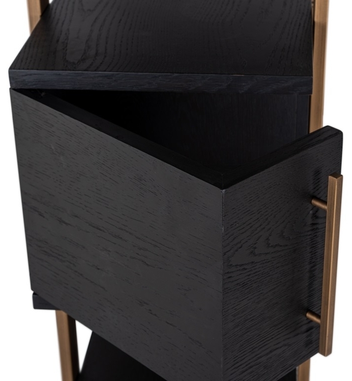 Product photograph of Cambon Dark Coffee 4 Door Bottom Storage Shelving Unit - Open Display Unit from Choice Furniture Superstore.