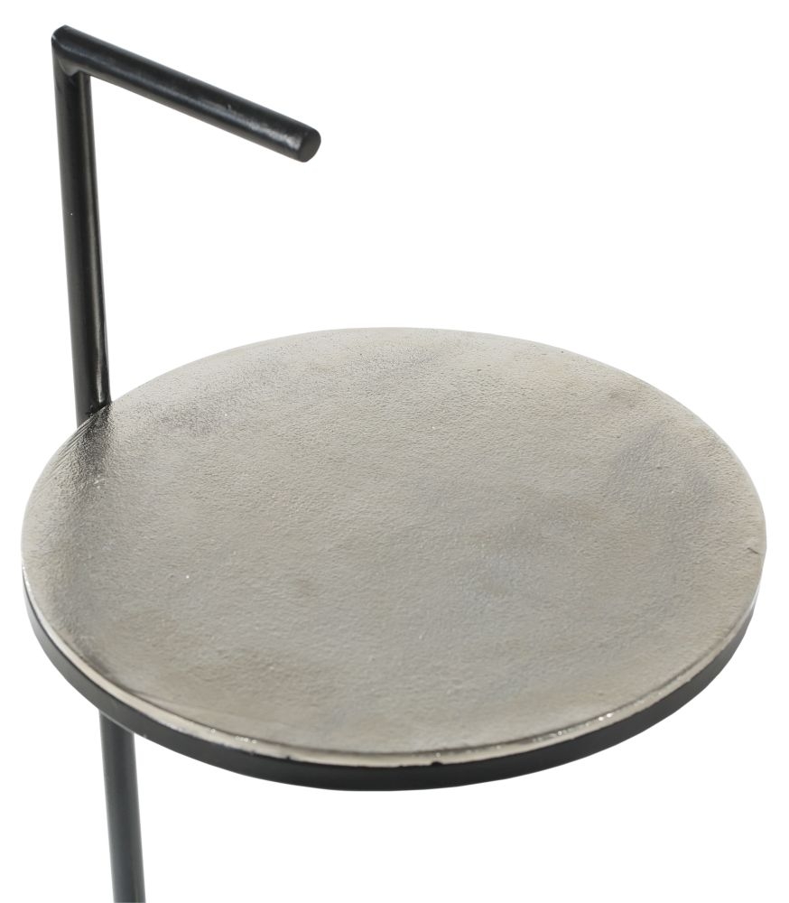 Product photograph of Clearance - The Glam Home Black Round Side Table Aluminium Top from Choice Furniture Superstore.