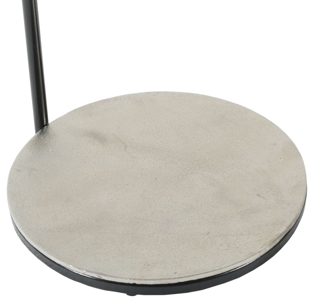 Product photograph of Clearance - The Glam Home Black Round Side Table Aluminium Top from Choice Furniture Superstore.