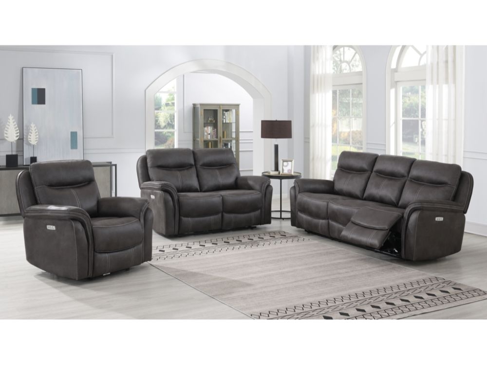 Product photograph of Claremont Grey Fabric 3 1 1 Recliner Sofa Suite from Choice Furniture Superstore.