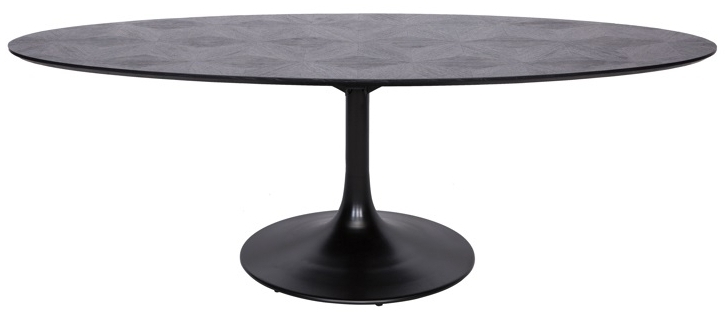Product photograph of Blax Black Oak 250cm Oval Dining Table from Choice Furniture Superstore.