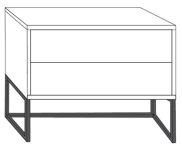 Product photograph of Breda White Bedside Cabinet - 2 Drawers from Choice Furniture Superstore.
