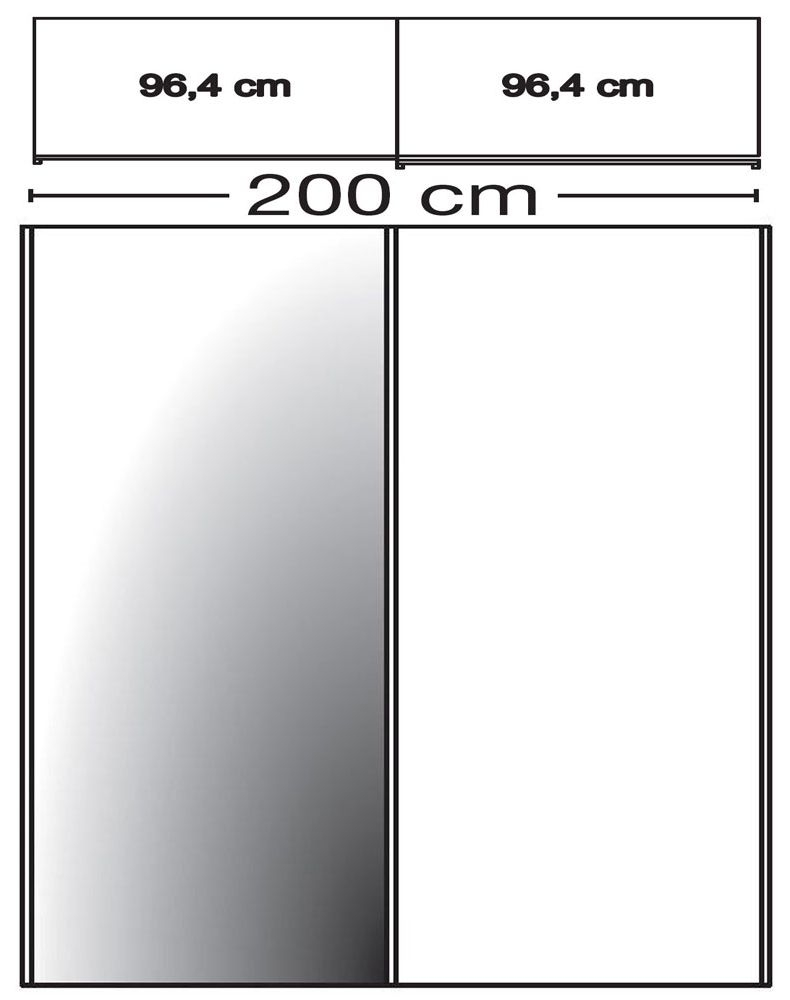 Product photograph of Wiemann Jura 2 Door Mirror Sliding Wardrobe In White from Choice Furniture Superstore.
