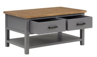 Product photograph of Glenmore Rustic Pine Coffee Table from Choice Furniture Superstore.