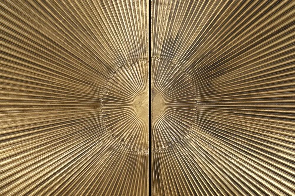 Product photograph of Luxe Black And Antique Gold Starburst Sideboard from Choice Furniture Superstore.