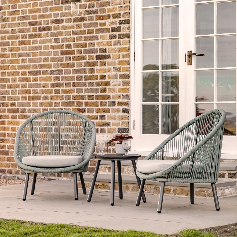 Product photograph of Brighton Outdoor Garden Sage 2 Seater Bistro Set from Choice Furniture Superstore.