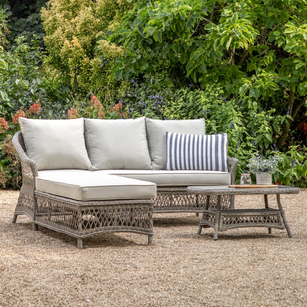 Product photograph of Menton Stone Chaise Set from Choice Furniture Superstore.