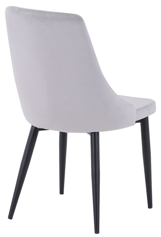 Product photograph of Darwen Grey Fabric Dining Chair With Black Legs Sold In Pairs from Choice Furniture Superstore.