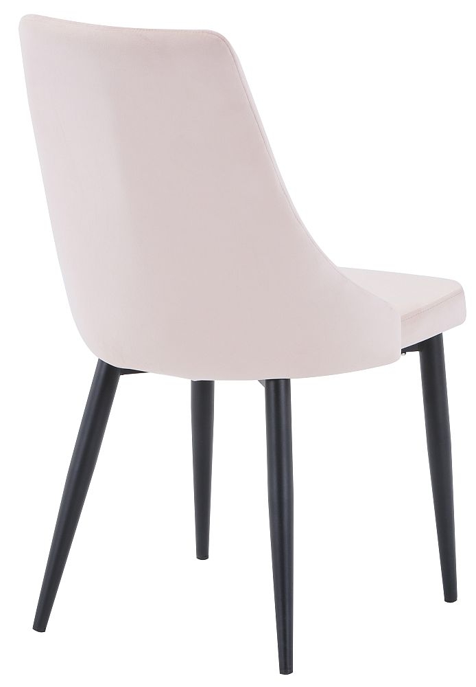 Product photograph of Darwen Mink Fabric Dining Chair With Black Legs Sold In Pairs from Choice Furniture Superstore.