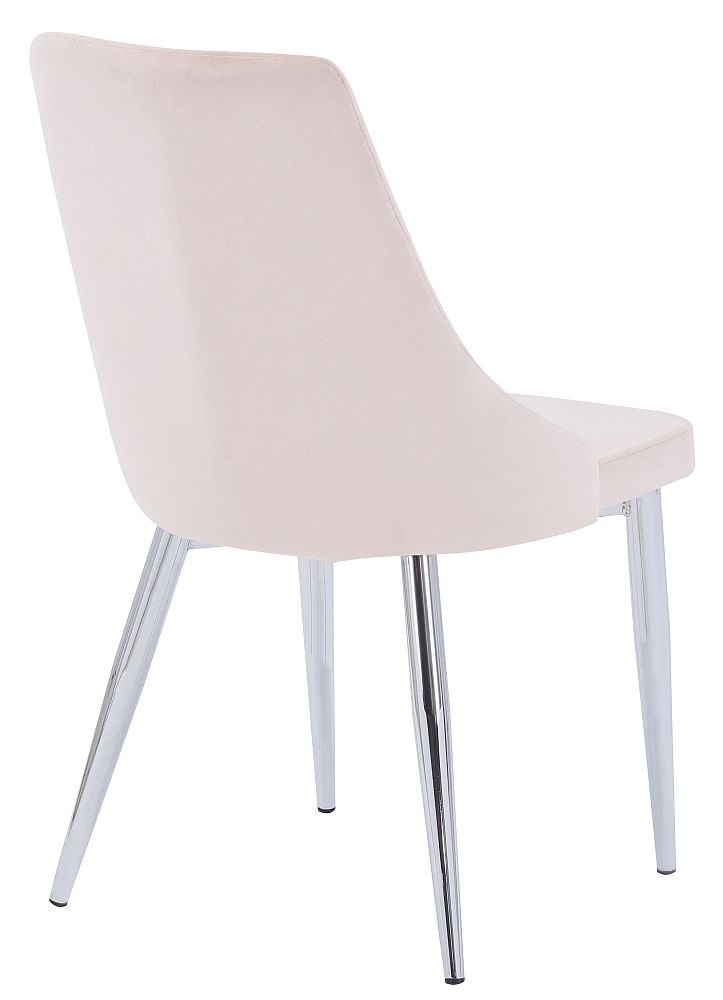 Product photograph of Darwen Mink Fabric Dining Chair With Chrome Legs Sold In Pairs from Choice Furniture Superstore.