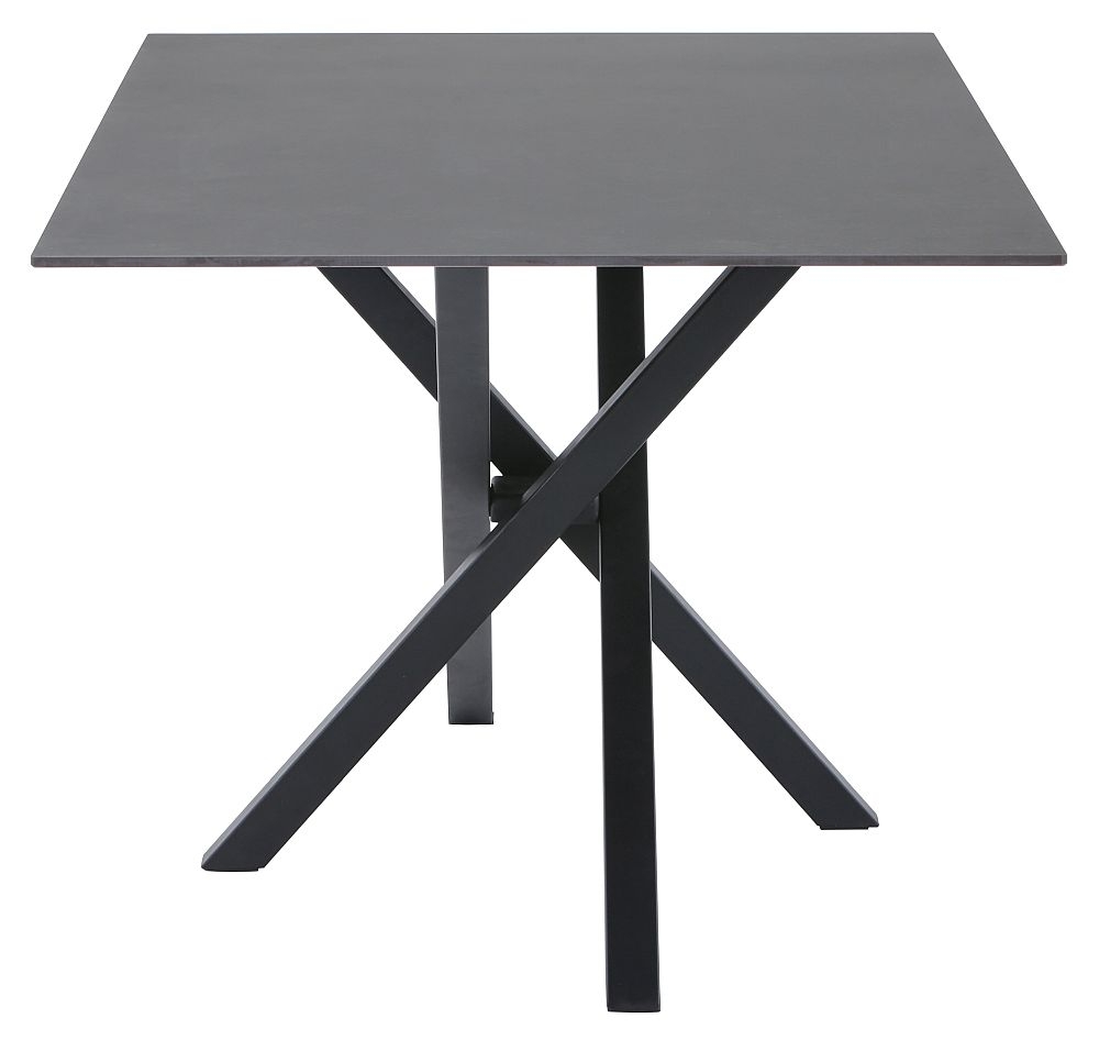 Product photograph of Hounslow Dark Grey And Black 6 Seater Dining Table - 160cm from Choice Furniture Superstore.