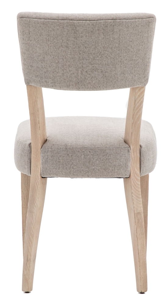 Product photograph of Eton Natural Fabric Upholstered Dining Chair Sold In Pairs from Choice Furniture Superstore.