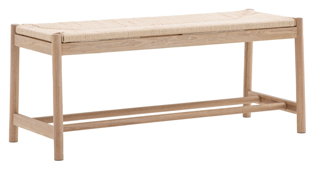 Product photograph of Eton Natural Rope Bench from Choice Furniture Superstore.