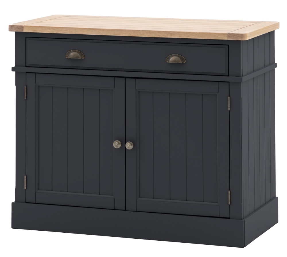 Product photograph of Eton Oak 2 Door Small Sideboard - Comes In Meteor And Prairie Options from Choice Furniture Superstore.