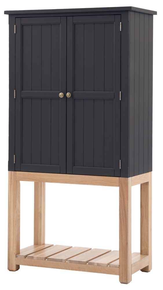 Product photograph of Eton Oak 2 Door Cupboard - Comes In Meteor And Prairie Options from Choice Furniture Superstore.