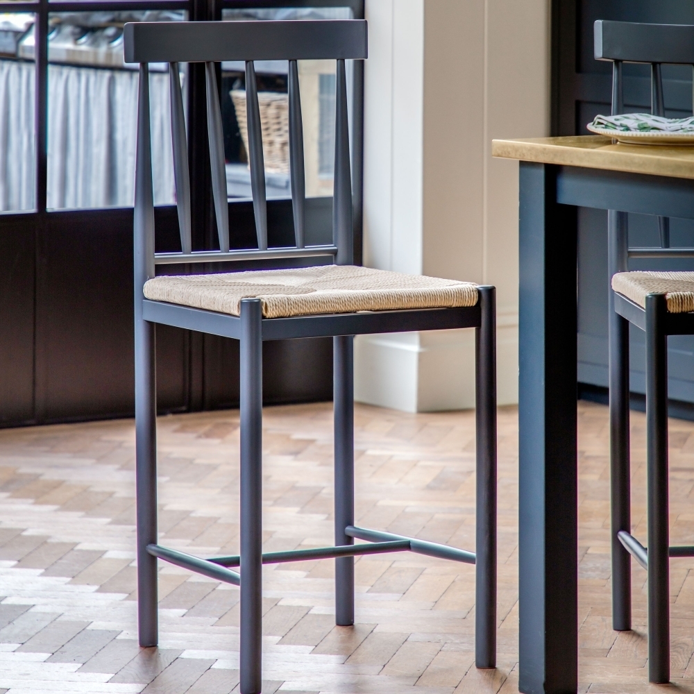 Product photograph of Telford Oak Barstool Sold In Pairs - Comes In Meteor And Prairie Options from Choice Furniture Superstore.