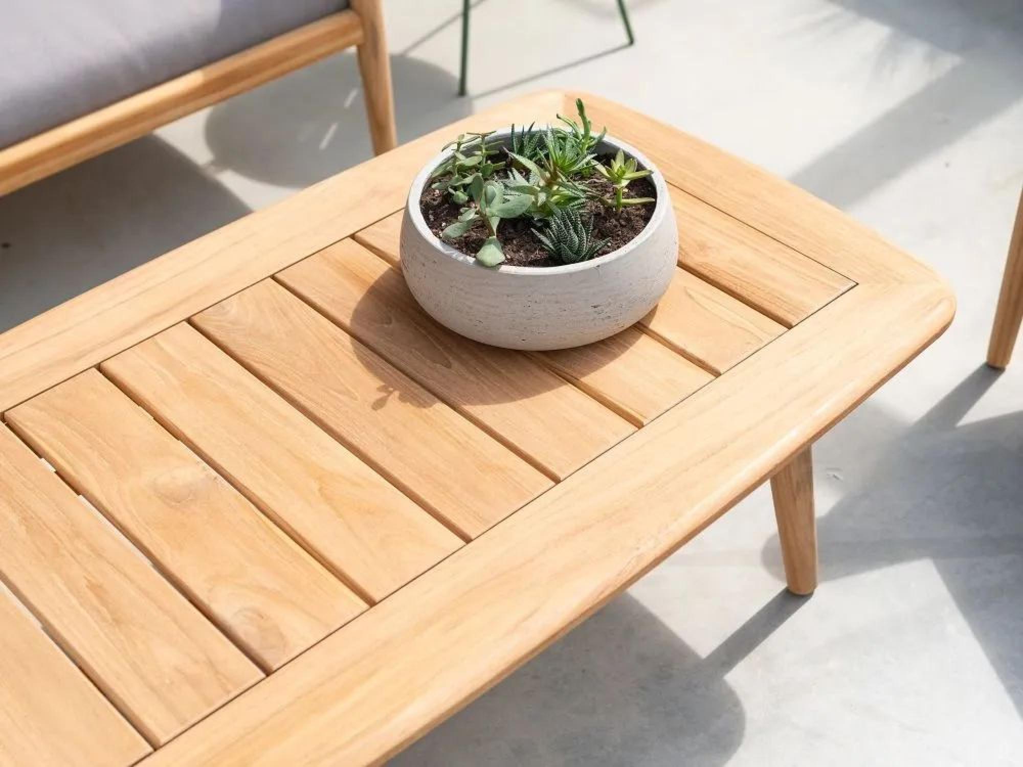 Product photograph of Alexander Rose Dana Teak Coffee Table from Choice Furniture Superstore.