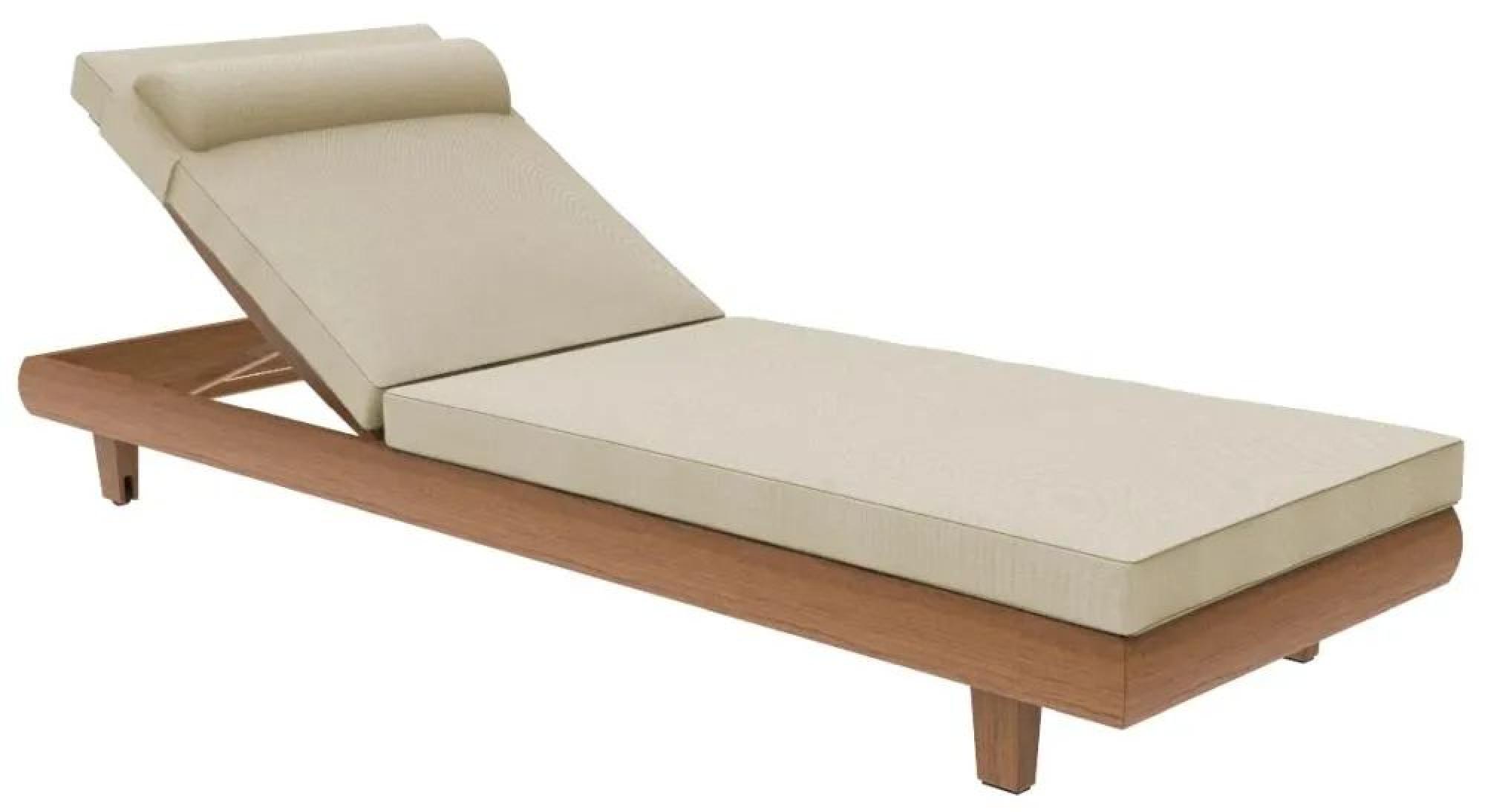 Product photograph of Alexander Rose Sorrento Teak Adjustable Sunbed from Choice Furniture Superstore.