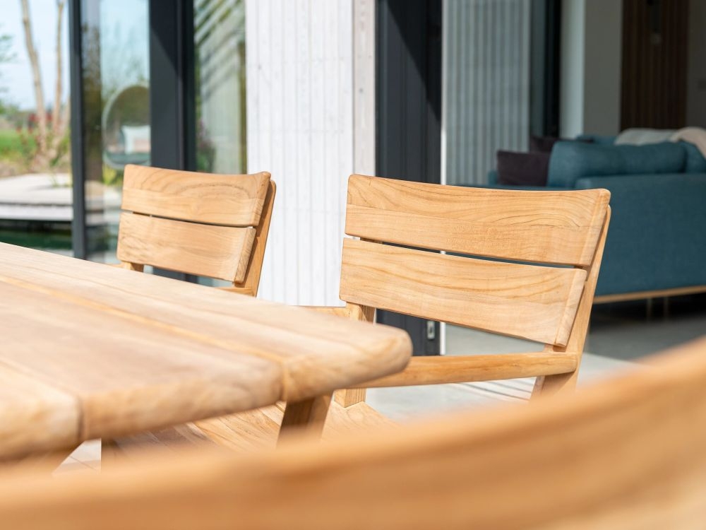 Product photograph of Alexander Rose Sorrento Rectangular Teak Dining Table from Choice Furniture Superstore.