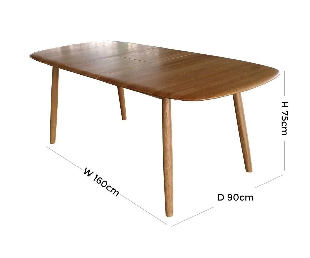 Product photograph of Malmo Oak 6 Seater Extending Dining Table from Choice Furniture Superstore.