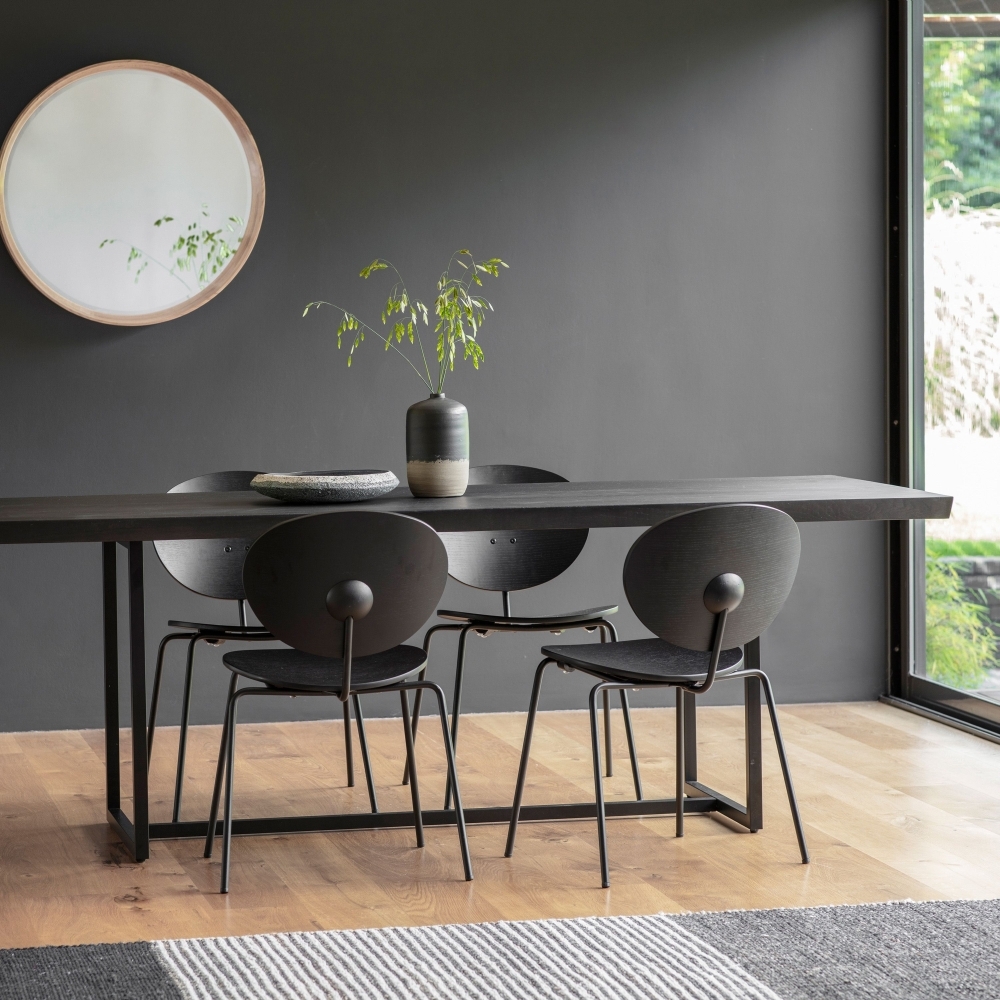 Product photograph of Forden 220cm Black Dining Table from Choice Furniture Superstore.